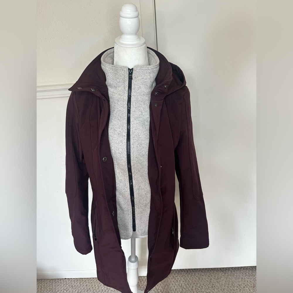 Liz Claiborne Red and Gray Utility Jacket for Versatile Wear size S